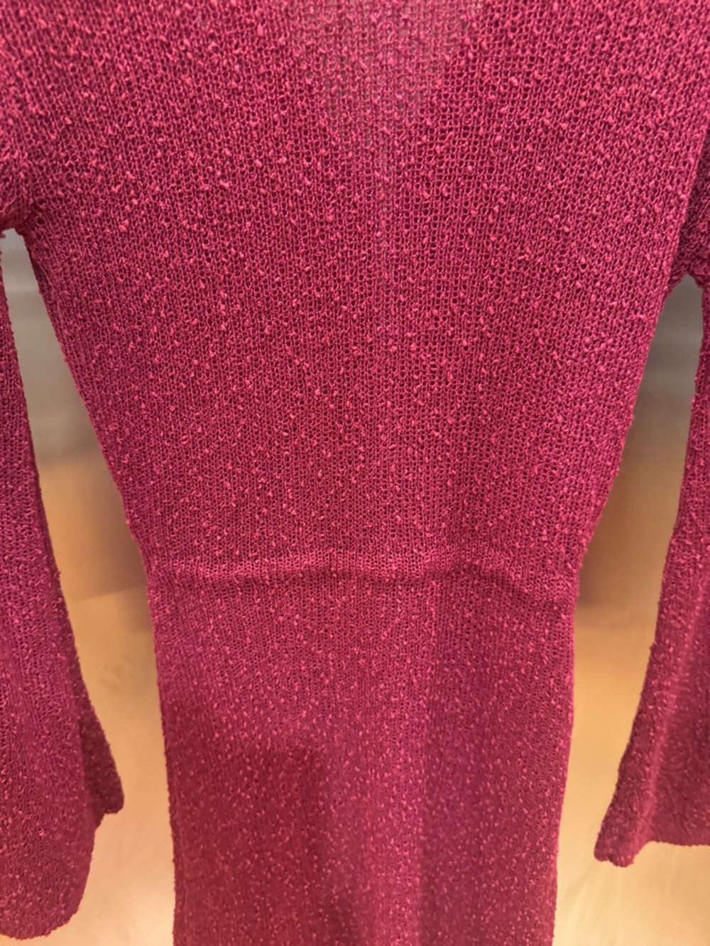 l*space Crimson Wrap Knit Swim Dress Cover Up with Tie Waist - Picture 11 of 13